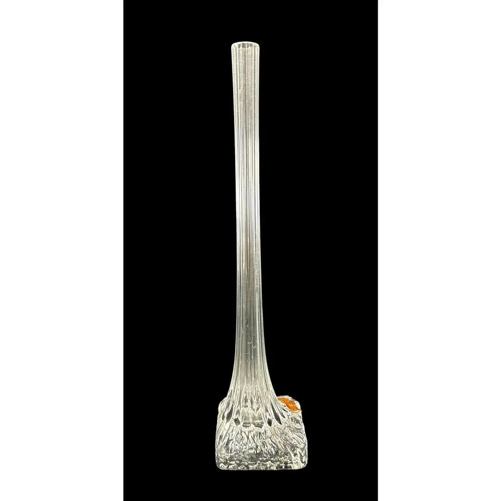 Vintage Joska Bleikristall Crystal Bud Vase Bodenmais Germany Mouth Blown 11”